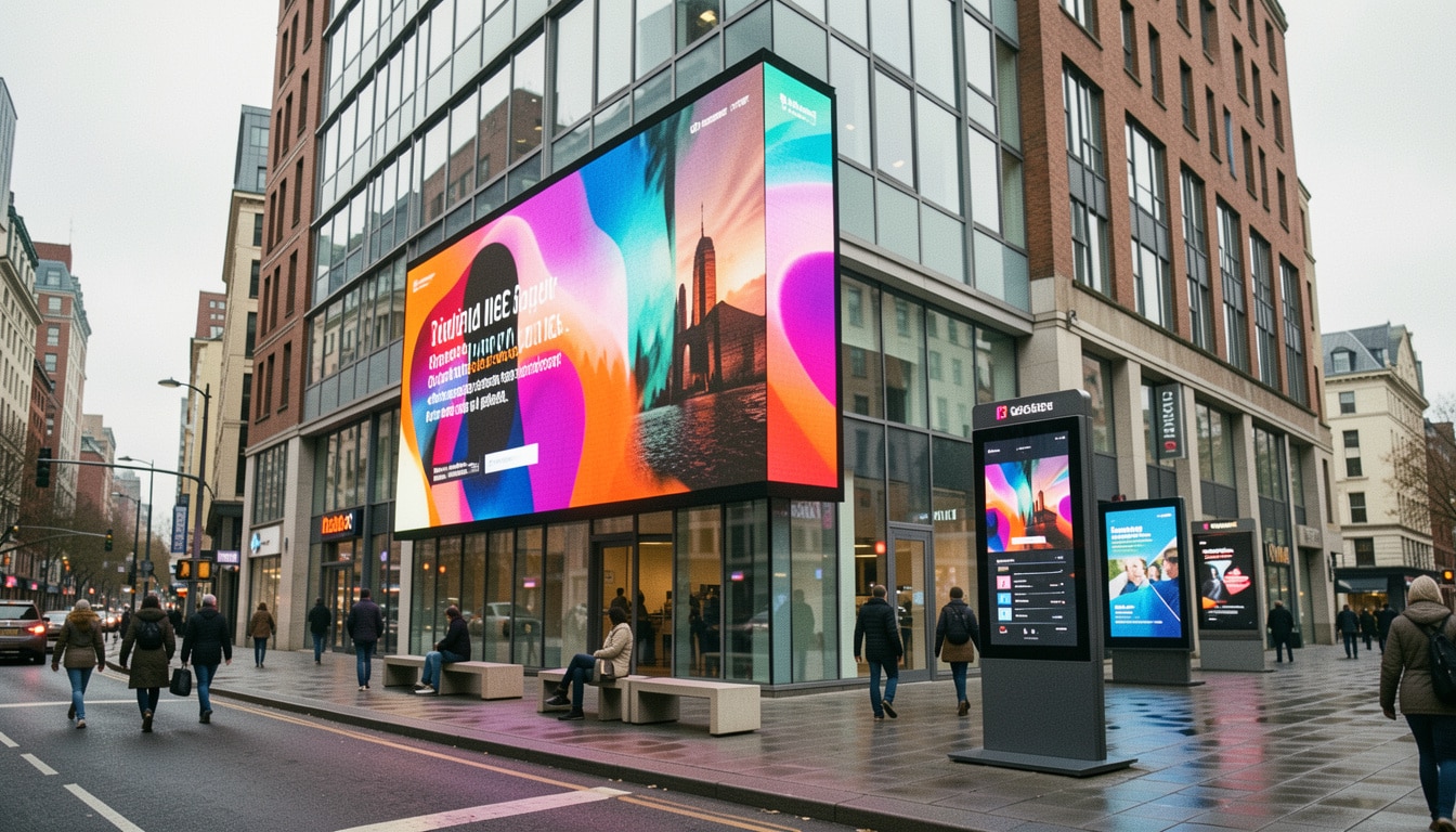 Affichage dynamique extérieur : LED, LCD et formats