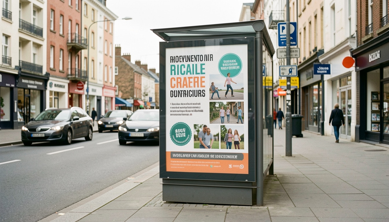 Panneau publicitaire 4 x 3 pour une campagne locale